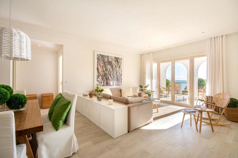 Lustica Bay. Apartment with a 40-meter terrace and sea views