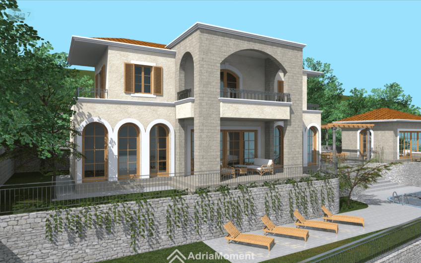 Risan. 2 plots with sea views – for the construction of a villa