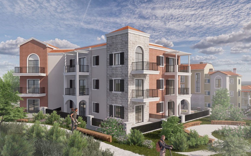 Centrale Lustica Bay – apartment in the building with a swimming pool and garage