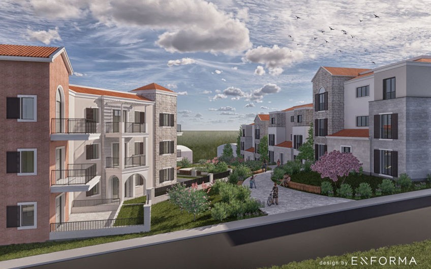 Centrale Lustica Bay – apartment in the building with a swimming pool and garage