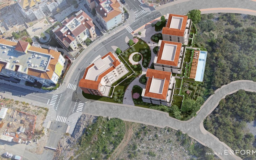 Centrale Lustica Bay – apartment in the building with a swimming pool and garage