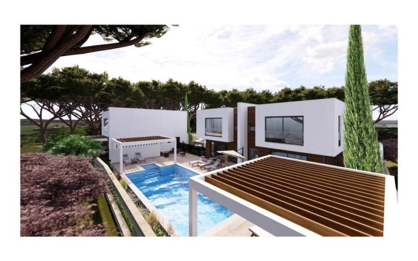 3 villas with a pool in Krymovice