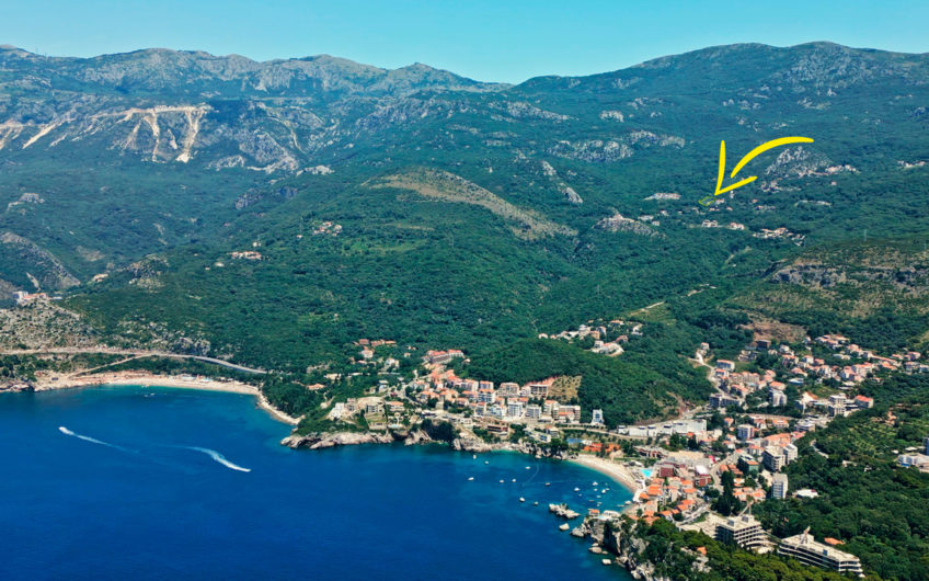 Plot with sea view in Kuljača, Budva