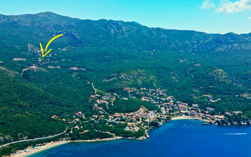 Plot with sea view in Kuljača, Budva
