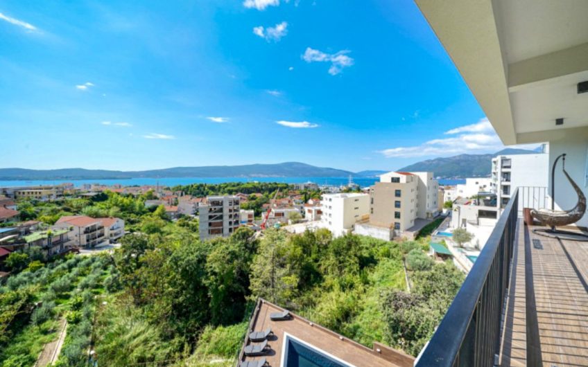 New 2-bedroom apartment with panoramic sea view in Tivat