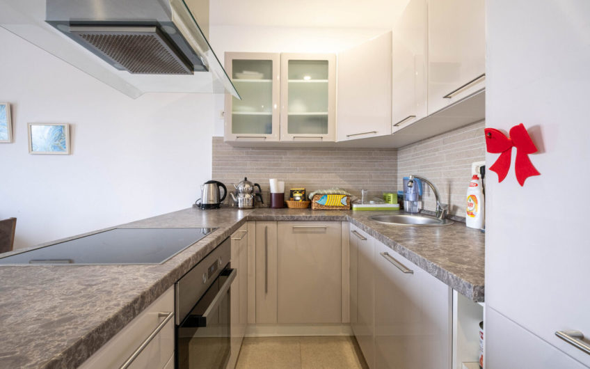 Two-bedroom apartment with panoramic sea views and a large terrace in Tivat