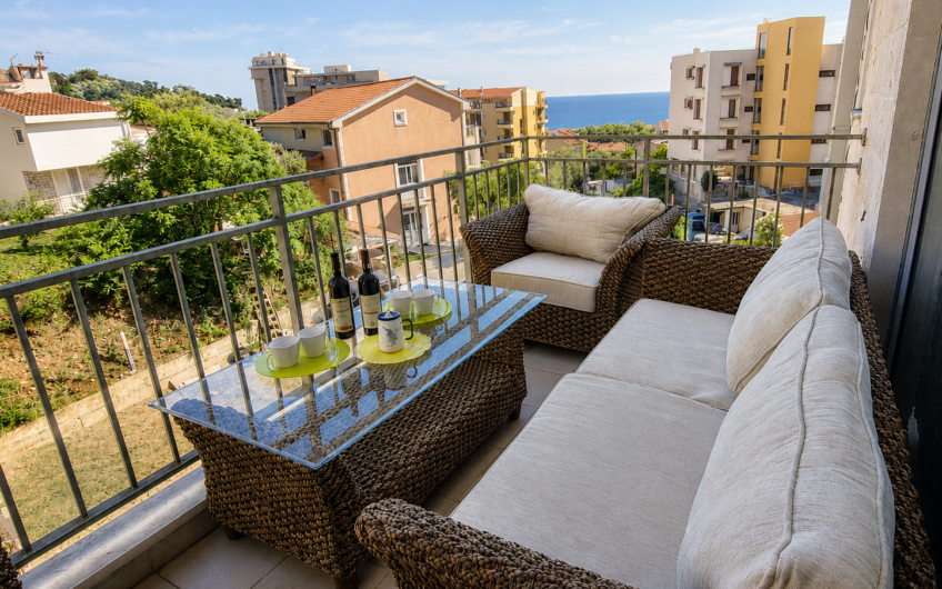 Rare Property in Petrovac: 2 Bedrooms, Sea View, Pool, and Parking — €160,000