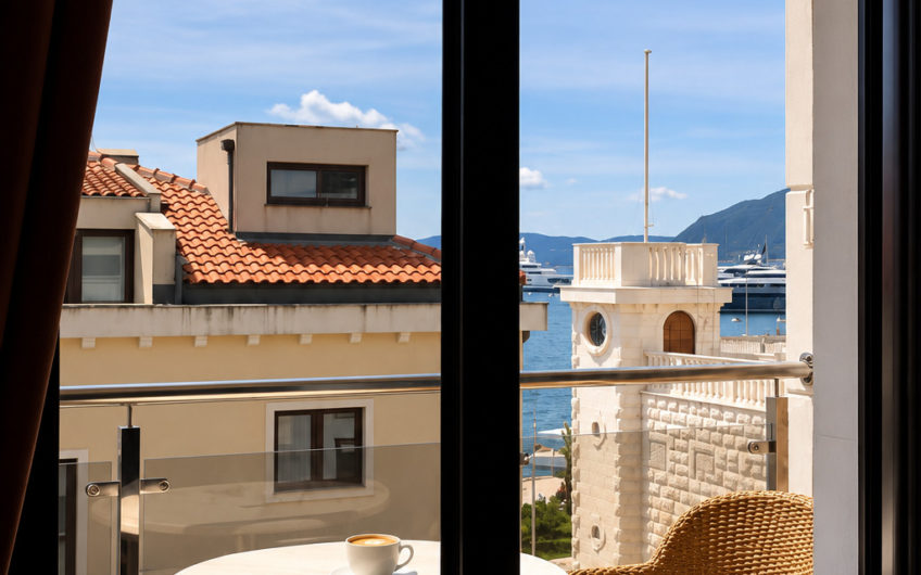 Two-bedroom apartment on the Pine waterfront in Tivat